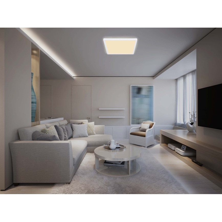 Globo - LED Димируем плафон за баня LED/24W/230V 42x42 cm IP44 бял