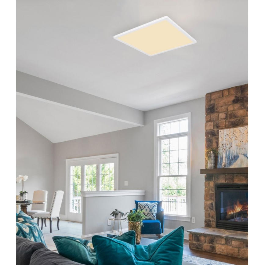 Globo - LED Димируем плафон за баня LED/24W/230V 42x42 cm IP44 бял