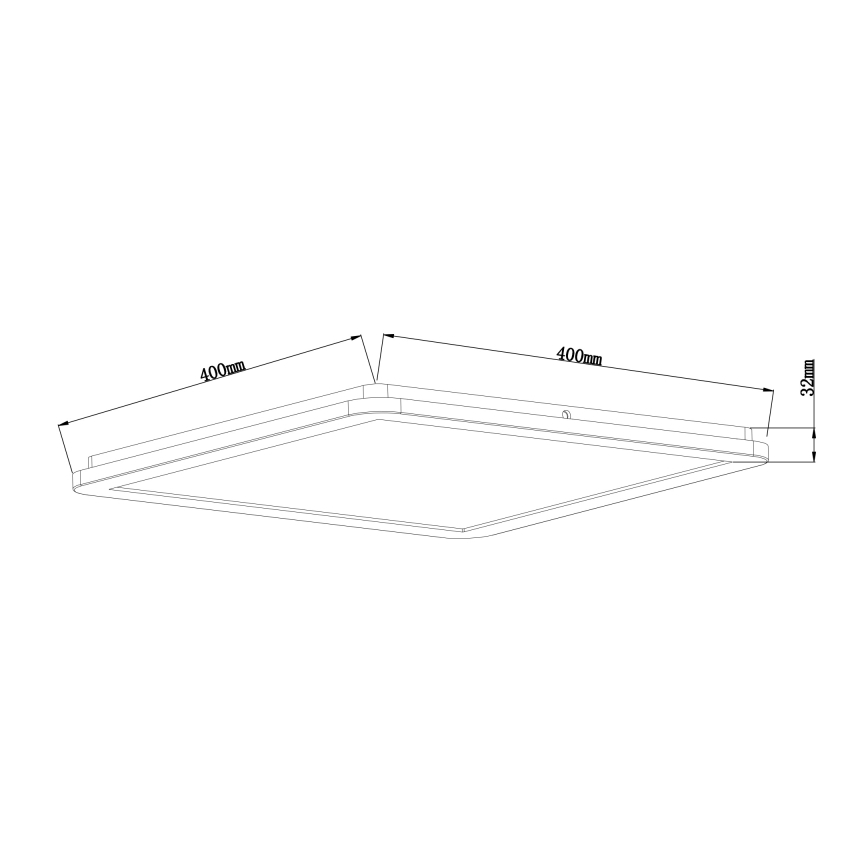 Globo - LED Димируем плафон за баня LED/24W/230V 42x42 cm IP44 бял
