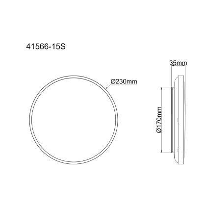 Globo - LED Плафониера LED/15W/230V 4000K Ø 23 см черен