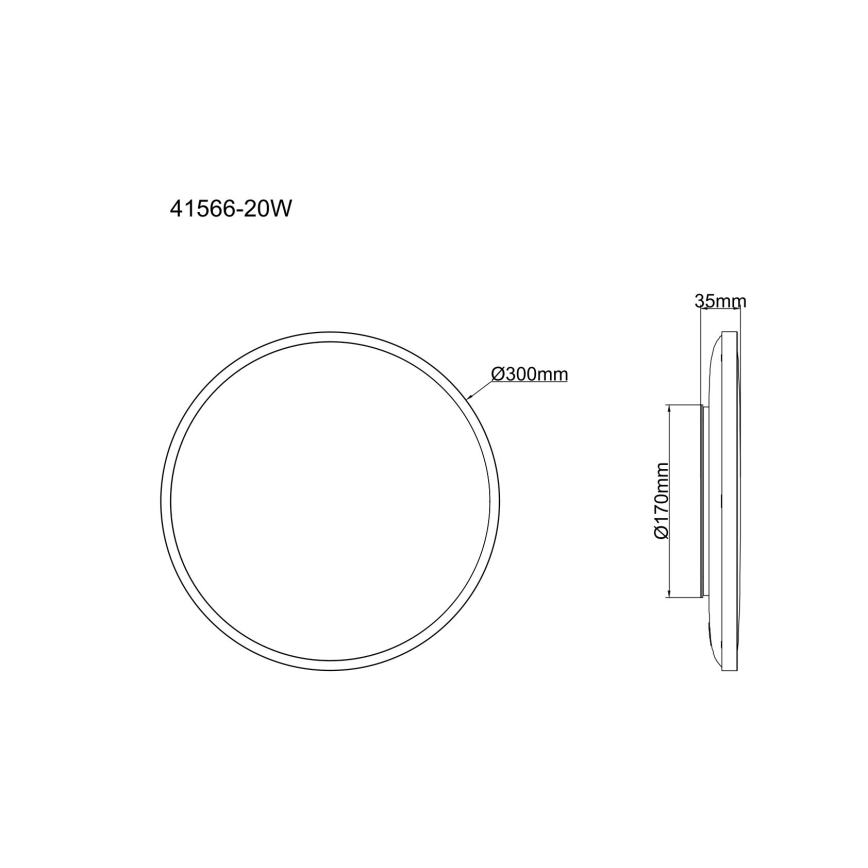 Globo - LED таванно осветително тяло LED/20W/230V 4000K Ø 30 см бяло