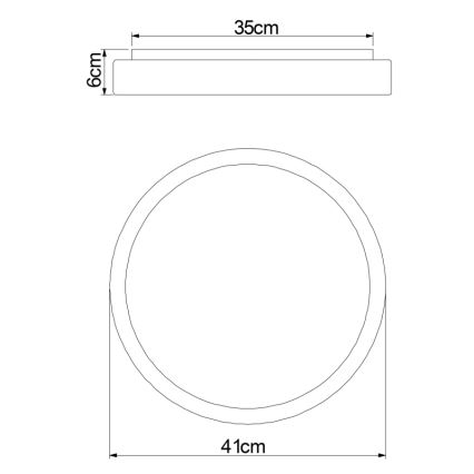 Globo - LED Димируем плафон LED/18W/230V 2700-6500K + дистанционно управление