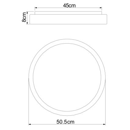 Globo - LED Димируем плафон LED/24W/230V + дистанционно управление