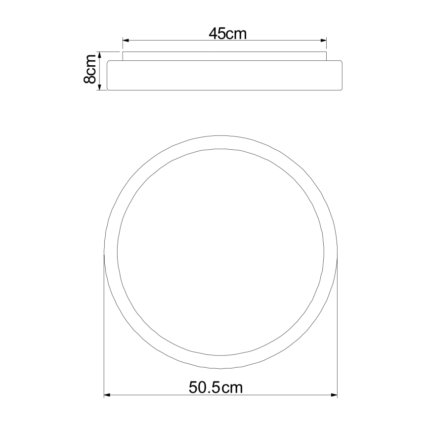 Globo - LED Димируем плафон LED/24W/230V + дистанционно управление