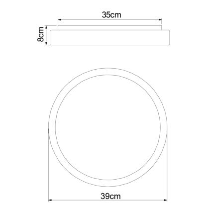 Globo - LED Димируем плафон LED/18W/230V + дистанционно управление