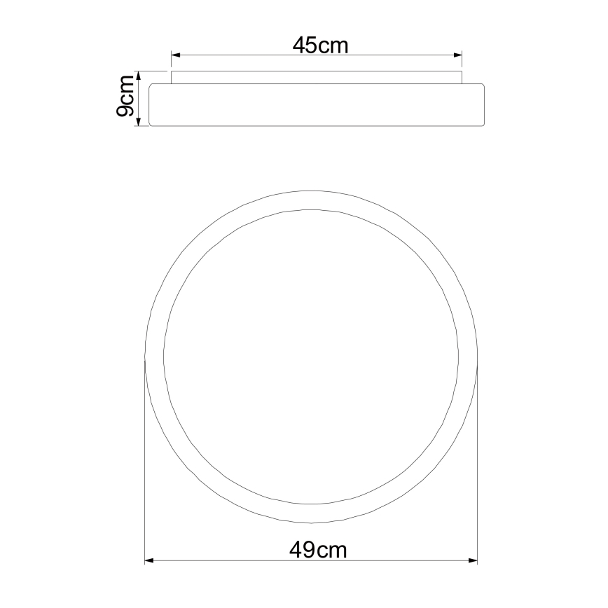 Globo - LED Димируем плафон LED/24W/230V + дистанционно управление