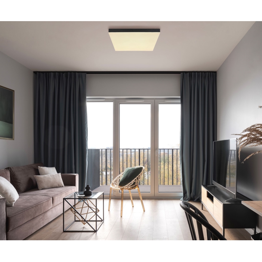 Globo - LED Димируем плафон LED/24W/230V 2700-6500K черен + дистанционно управление