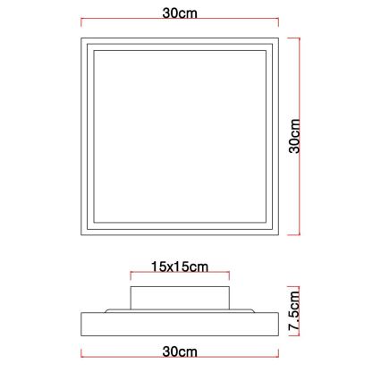 Globo - LED Плафониера LED/12W/230V 2700/4500/6500K 30x30 см