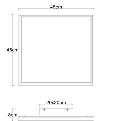Globo - LED Димируем плафон LED/24W/230V 2700-6500K + дистанционно управление