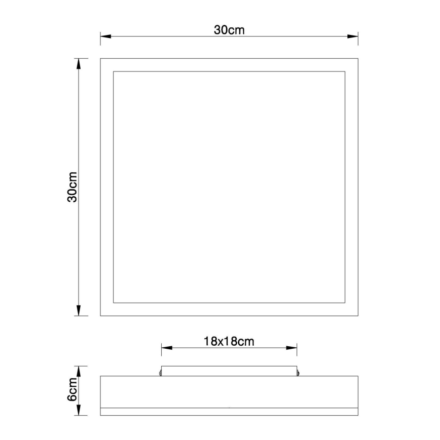 Globo - LED Плафониера LED/12W/230V 3000K 30x30 см