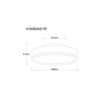 Globo - LED Плафониера LED/12W/230V 3000K Ø 30 см