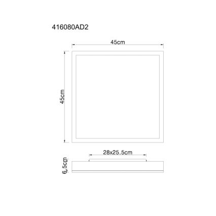 Globo - LED Плафониера LED/24W/230V 3000K 45x45 см