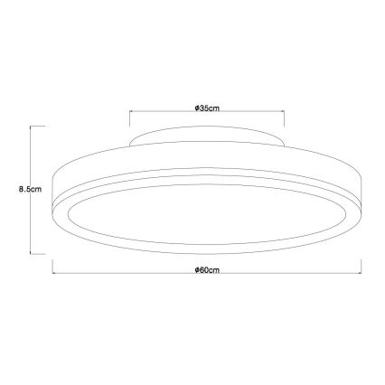 Globo - LED димируемо таванно осветително тяло LED/40W/230V 2700-6500K, диаметър 60 см, с дистанционно управление