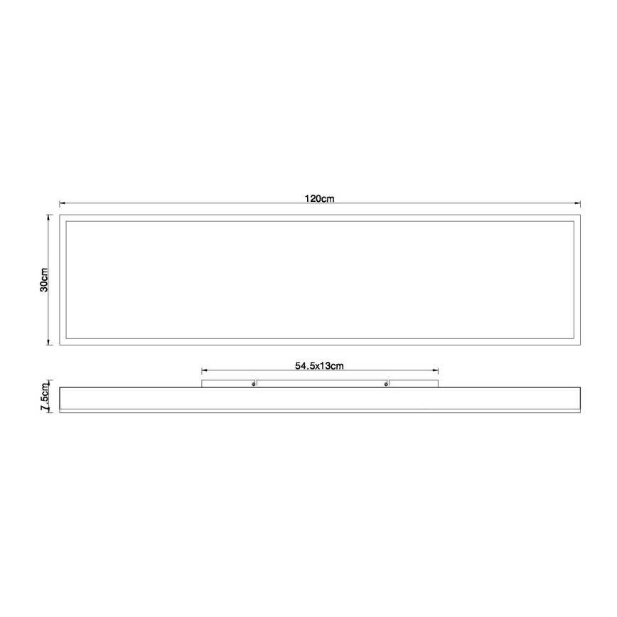 Globo - LED Димируемо таванно осветително тяло LED/36W/230V 2700-6500K 30x120 cm + дистанционно управление