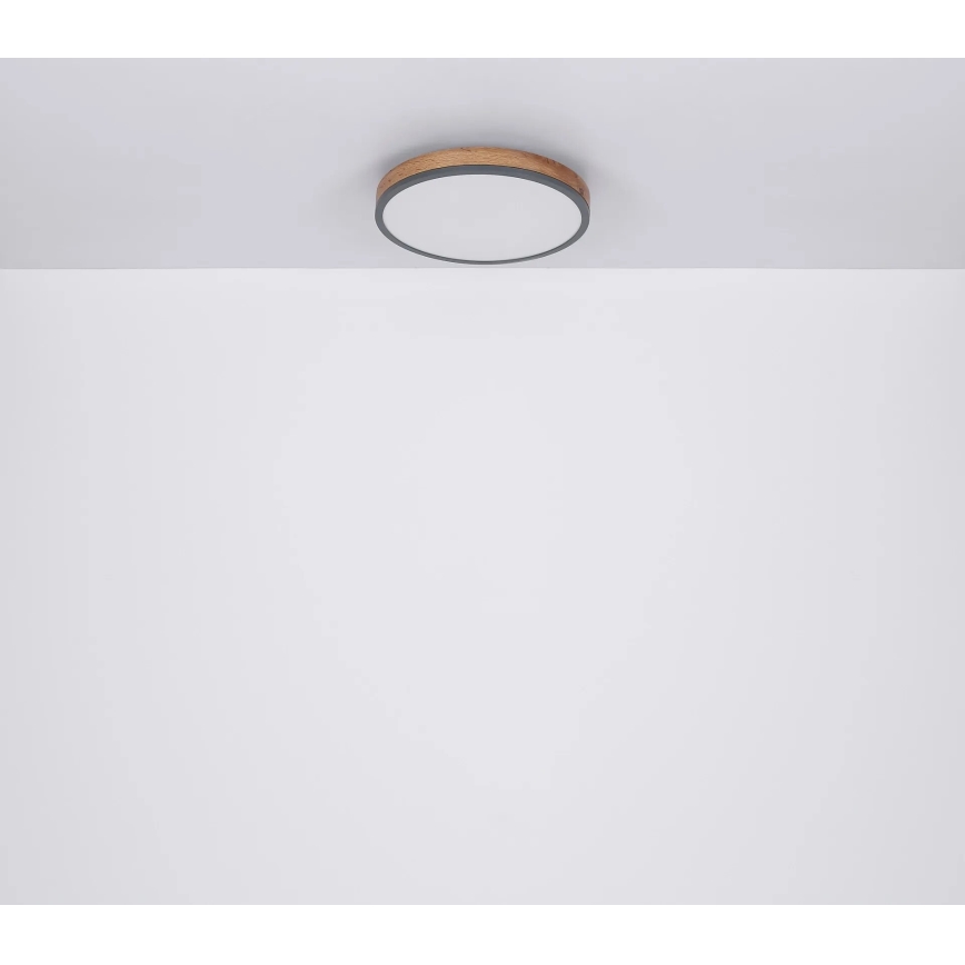 Globo - LED Димируем плафон LED/40W/230V 2700-6500K Ø 60 см + дистанционно управление кафяв/сив