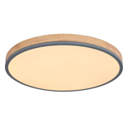 Globo - LED Димируем плафон LED/40W/230V 2700-6500K Ø 60 см + дистанционно управление кафяв/сив