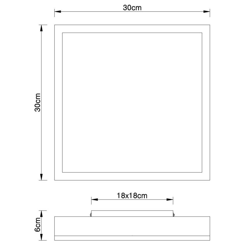 Globo - LED Плафониера LED/12W/230V 30x30 см кафяв
