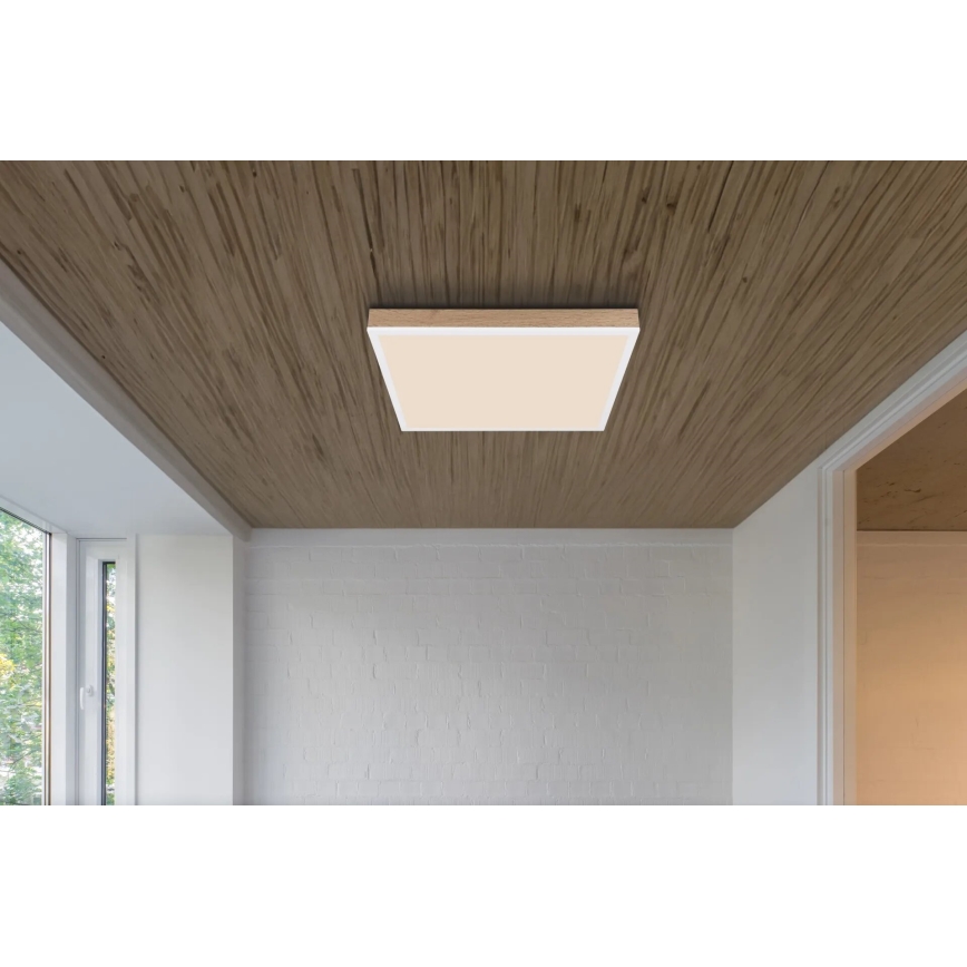 Globo - LED Димируем плафон LED/24W/230V 2700-6500K + дистанционно управление кафяв/бял