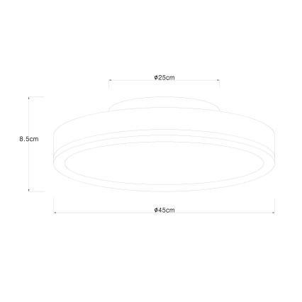 Globo - LED Плафониера LED/24W/230V Ø 45 см кафяв