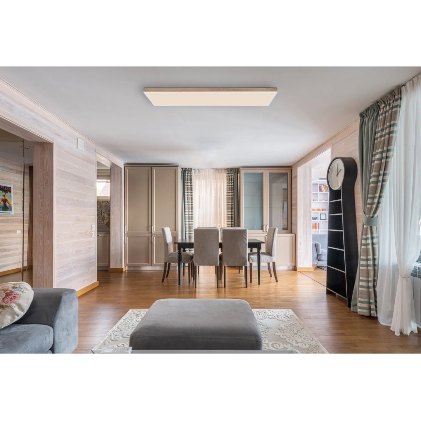 Globo - LED Димируем плафон LED/36W/230V 2700-6500K + дистанционно управление кафяв/бял