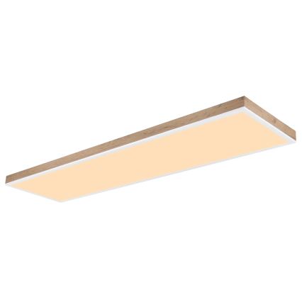 Globo - LED Димируем плафон LED/36W/230V 2700-6500K + дистанционно управление кафяв/бял