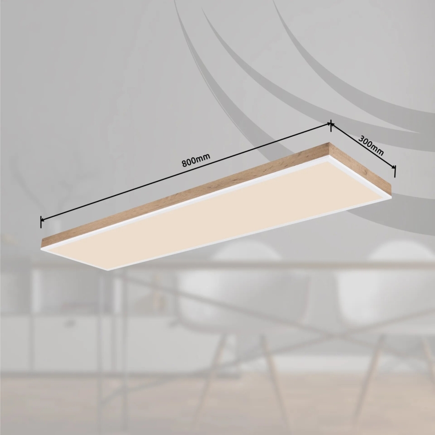Globo - LED Димируем плафон LED/36W/230V 2700-6500K + дистанционно управление кафяв/бял