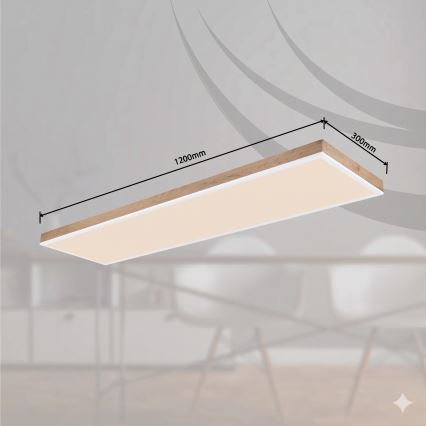 Globo - Димируемо LED таванно осветително тяло LED/36W/230V 2700-6500K кафяво/бяло + дистанционно управление