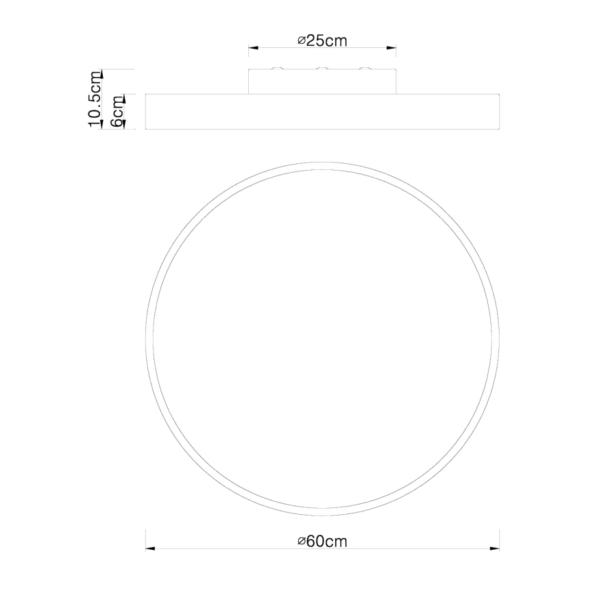 Globo - LED Димируем плафон LED/48W/230V 3000-6000K + дистанционно управление