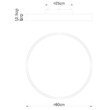 Globo - LED Димируем плафон LED/60W/230V 3000-6000K + дистанционно