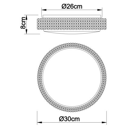 Globo - LED Плафониера LED/12W/230V 2700/4200/6500K Ø 30 см