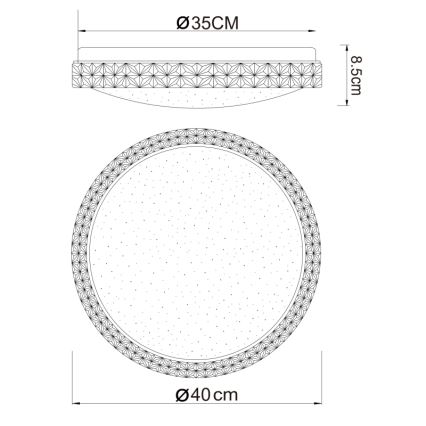 Globo - LED Плафониера LED/22W/230V 2700/4200/6500K Ø 40 см