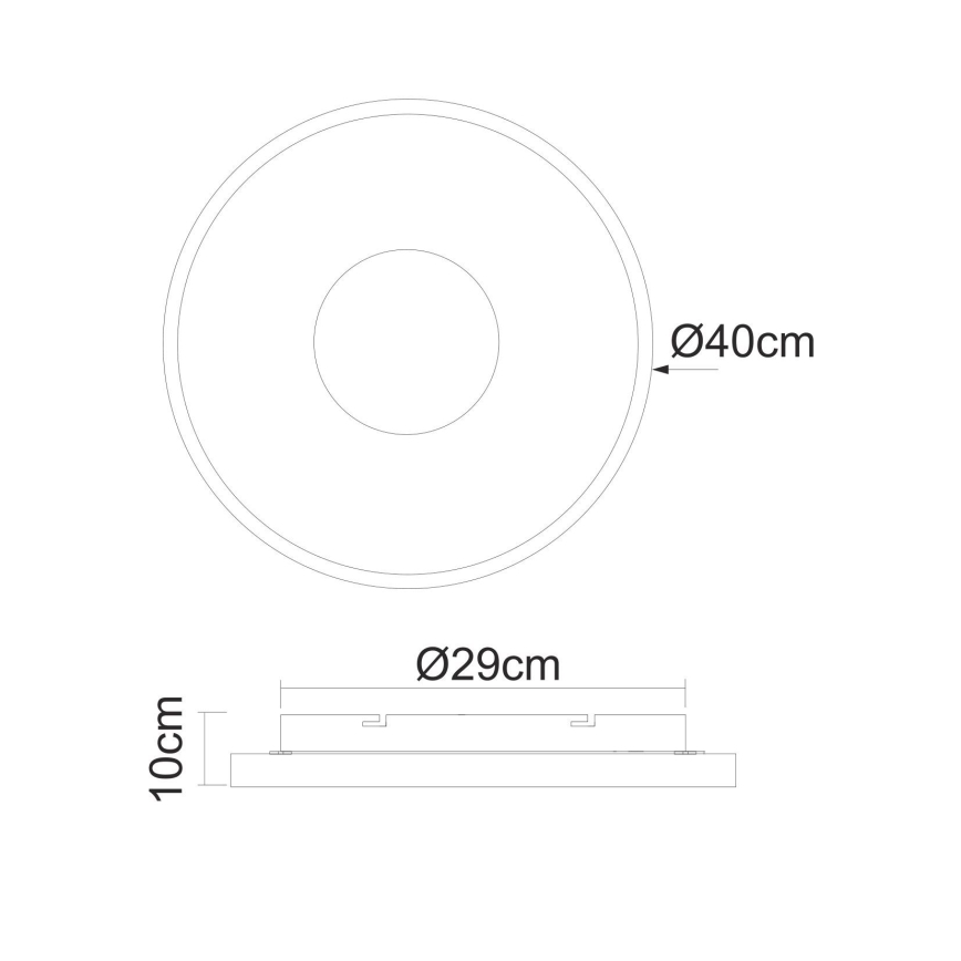 Globo - LED Димируем плафон LED/30W/230V + дистанционно управление