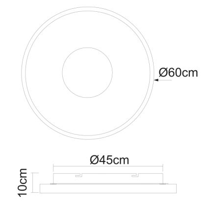 Globo - LED Димируем плафон LED/42W/230V 2700-6000K + дистанционно управление
