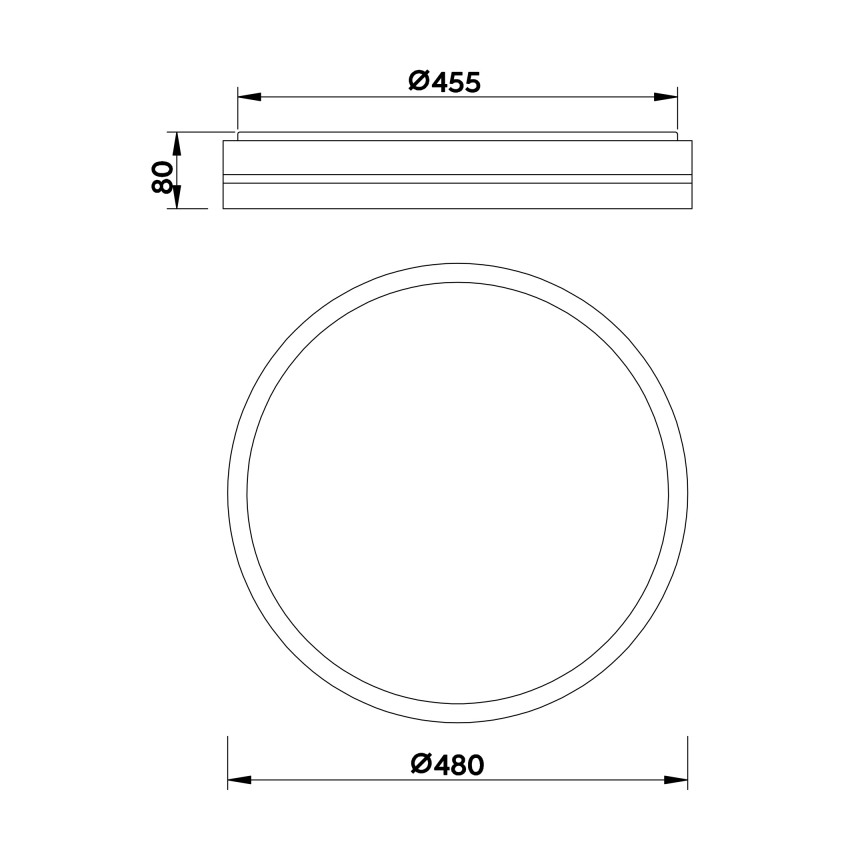Globo - LED Димируем плафон LED/40W/230V 2700-6500K + дистанционно управление