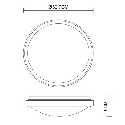 Globo - LED Плафон LED/12W/230V 307 мм 3000/4500/6000K