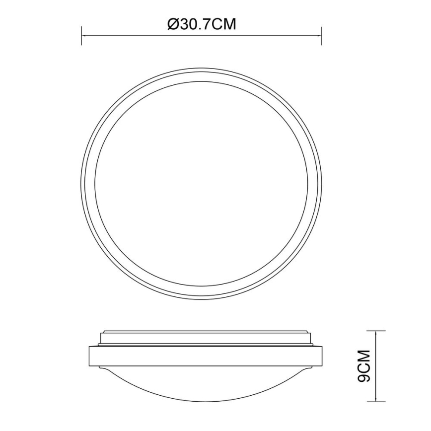 Globo - LED Плафон LED/12W/230V 307 мм 3000/4500/6000K
