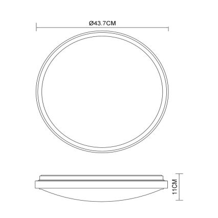 Globo - LED Плафониера LED/24W/230V 3000/4500/6000K Ø 43,7 см