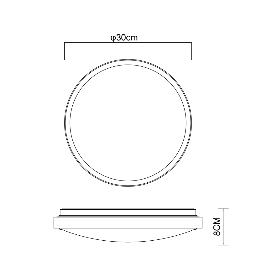 Globo - LED лампа за таван LED/12W/230V 3000/4500/6000K Ø 30 см