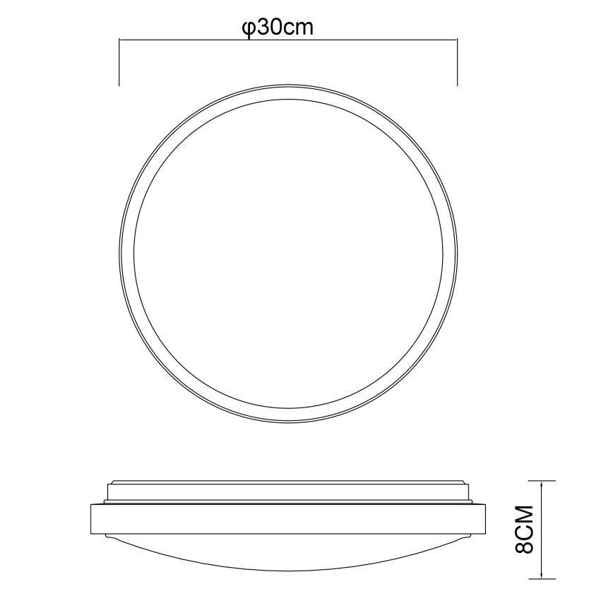 Globo - LED Плафониера LED/12W/230V 3000/4500/6000K Ø 30 см