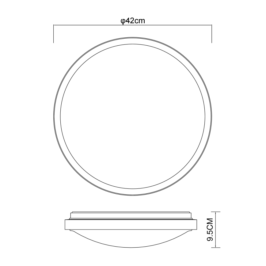 Globo - LED Плафониера LED/24W/230V 3000/4500/6000K Ø 42 см