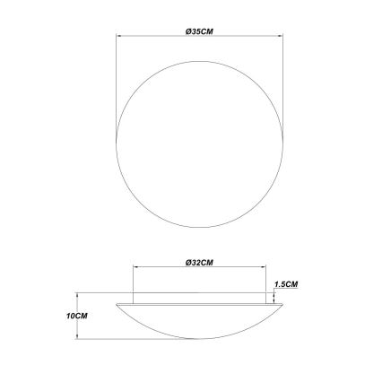 Globo - LED таванно осветително тяло LED/24W/230V 3000K диаметър 35 см