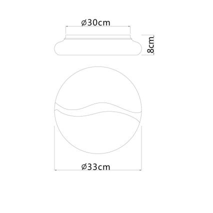 Globo - LED Плафониера LED/24W/230V 3000/4200/6000K Ø 33 см