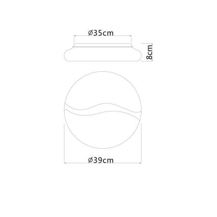 Globo - LED Плафониера LED/24W/230V 3000/4200/6000K Ø 39 см