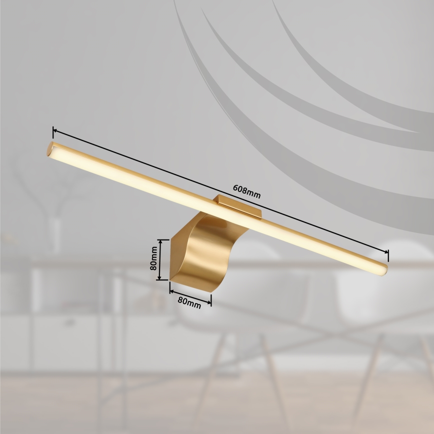 Globo - LED Лампа за огледало в баня LED/10W/230V 60,8 см IP44 златист