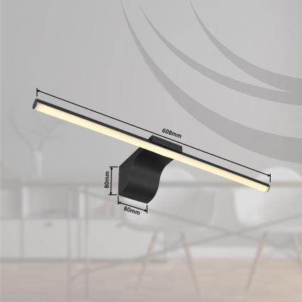 Globo - LED Лампа за огледало в баня LED/10W/230V 60,8 см IP44 черен