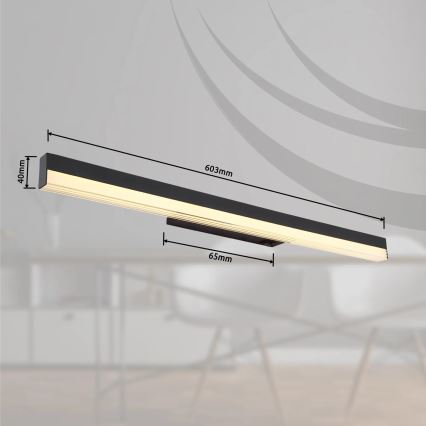 Globo - LED аплик LED/12W/230V 3000/6000K 60 см черен