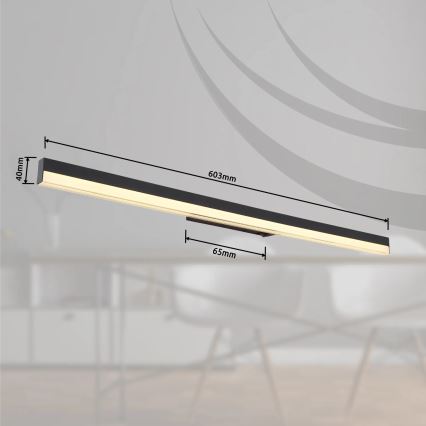 Globo - LED аплик LED/18W/230V 3000/6000K 80 см черен