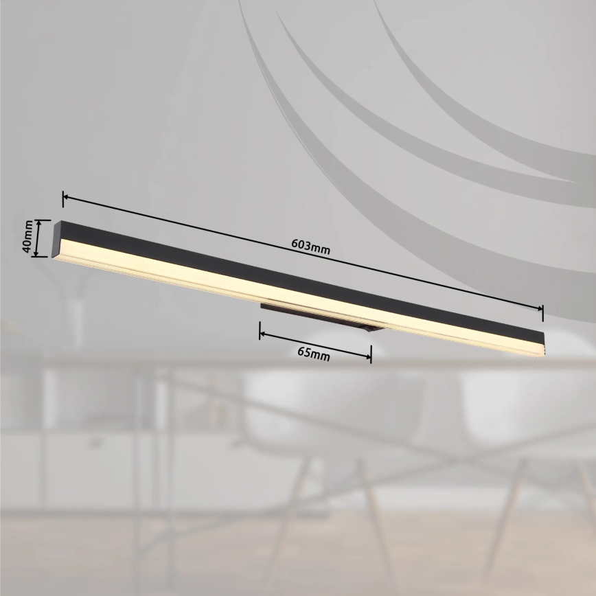 Globo - LED аплик LED/18W/230V 3000/6000K 80 см черен