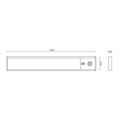 Globo - LED регулируемо презареждаемо подложно осветително тяло LED/1,4W/5V 4000K 1100 mAh 24 см