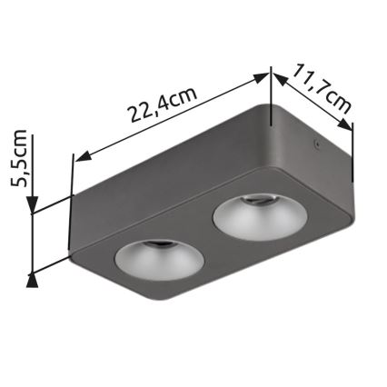 Globo - LED Плафониера LED/11W/230V 11,7x22,4 см